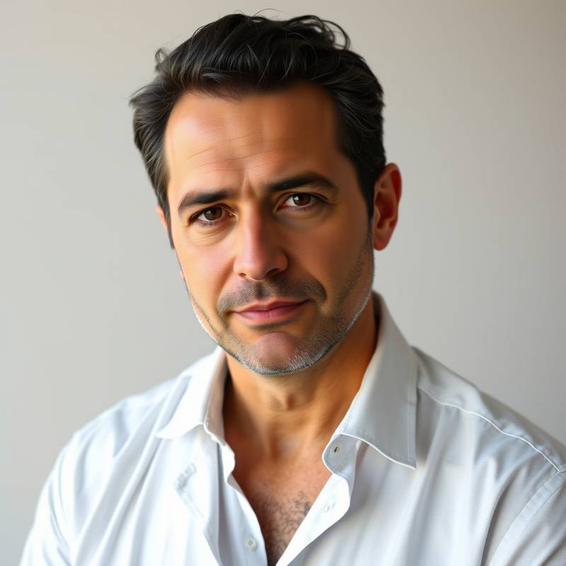Retrato de Javier Gomez, profesor de interpretación.