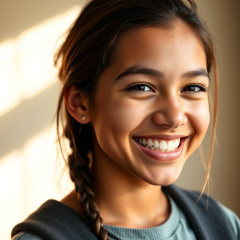 Retrato de un estudiante sonriendo.